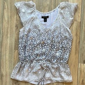 Great Condition WHBM Small white,silver and gray top.